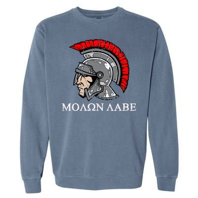 Molon Labe - Spartan Helmet Greek - Come and Take Garment-Dyed Sweatshirt