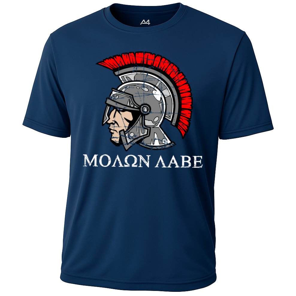 Molon Labe - Spartan Helmet Greek - Come and Take Cooling Performance Crew T-Shirt