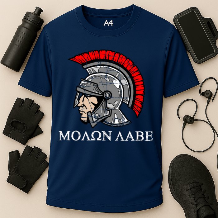 Molon Labe - Spartan Helmet Greek - Come and Take Cooling Performance Crew T-Shirt