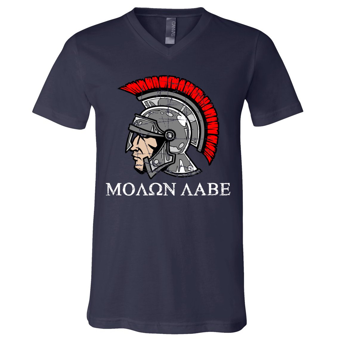 Molon Labe - Spartan Helmet Greek - Come and Take V-Neck T-Shirt