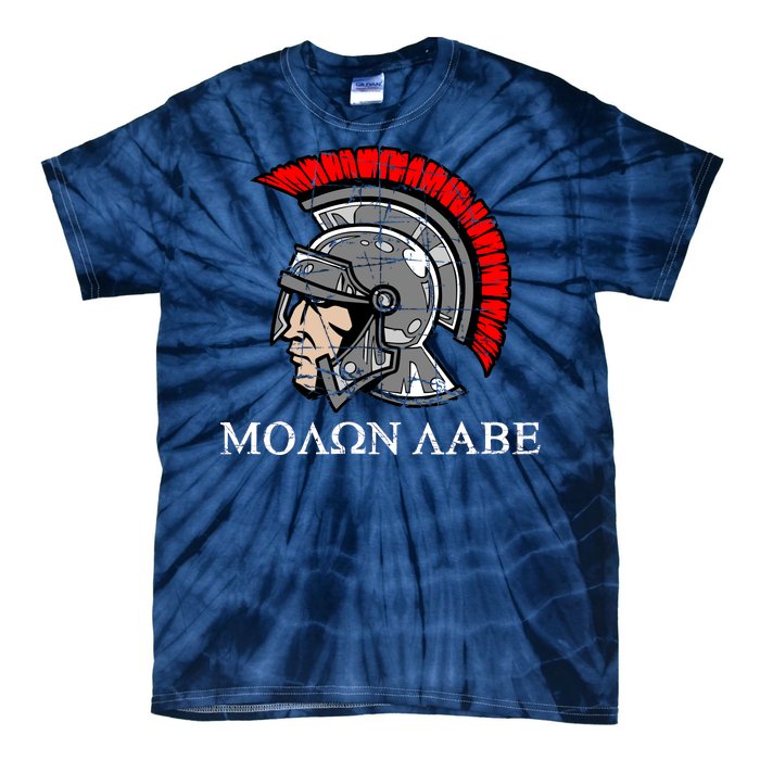 Molon Labe - Spartan Helmet Greek - Come and Take Tie-Dye T-Shirt