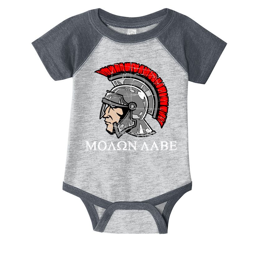 Molon Labe - Spartan Helmet Greek - Come and Take Infant Baby Jersey Bodysuit
