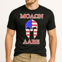 Molon Labe American Flag Spartan Helmet Greek Come and Take Cooling Performance Crew T-Shirt