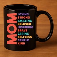 Mom Adjective 11oz C Handle Ceramic Mug