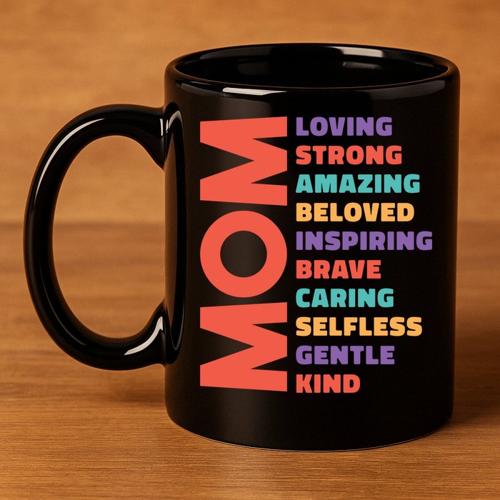 Mom Adjective 11oz C Handle Ceramic Mug