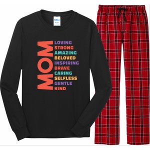 Mom Adjective Long Sleeve Pajama Set