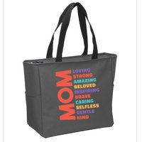 Mom Adjective Zip Tote Bag