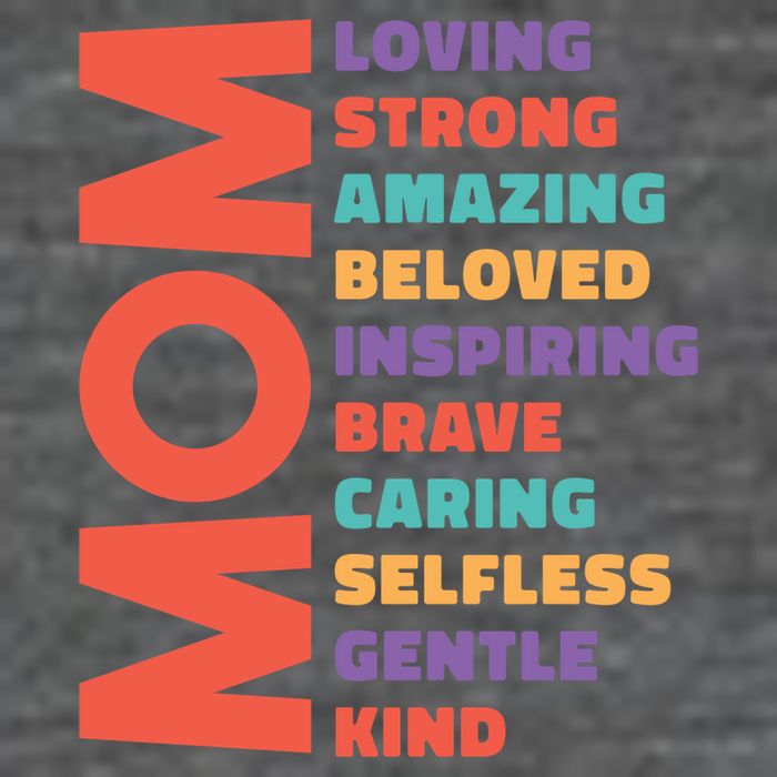 Mom Adjective Zip Tote Bag