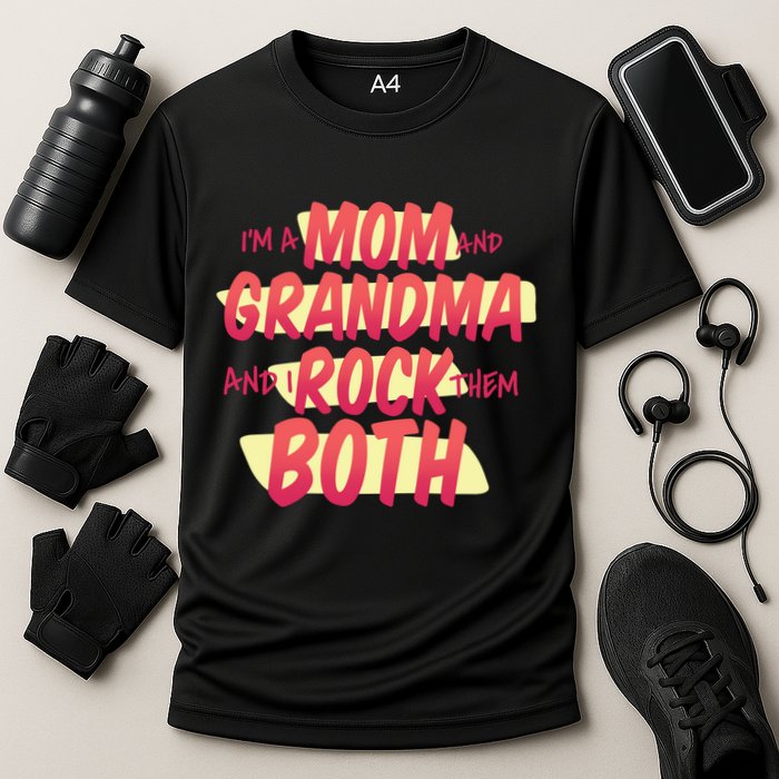 Mom And Grandma Rock Them Both Cooling Performance Crew T-Shirt