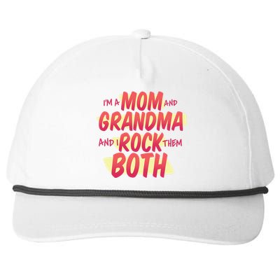 Mom And Grandma Rock Them Both Snapback Five-Panel Rope Hat