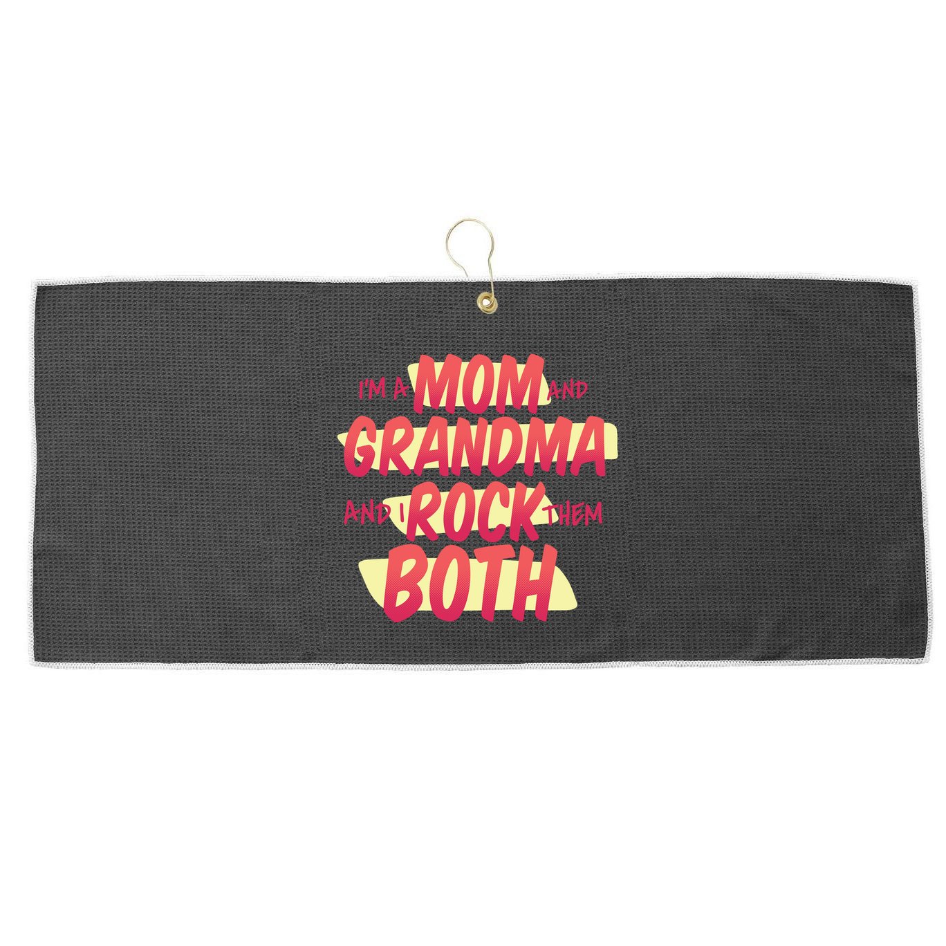 Mom And Grandma Rock Them Both Large Microfiber Waffle Golf Towel