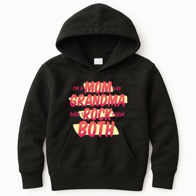 Mom And Grandma Rock Them Both Kids Hoodie