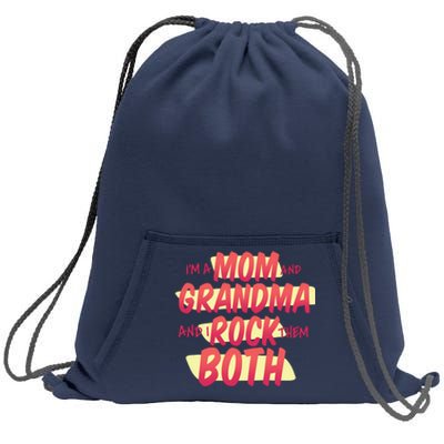 Mom And Grandma Rock Them Both Sweatshirt Cinch Pack Bag