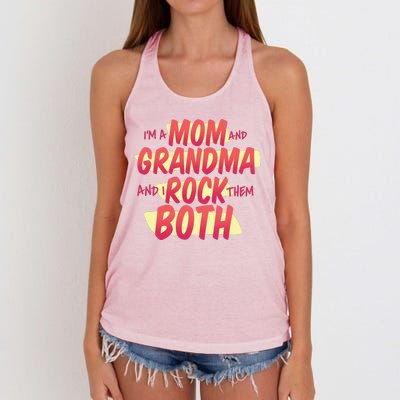 Mom And Grandma Rock Them Both Women's Knotted Racerback Tank