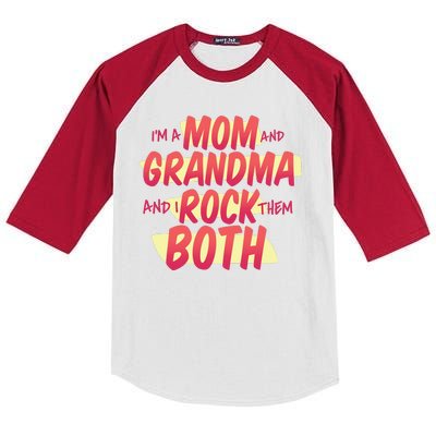 Mom And Grandma Rock Them Both Kids Colorblock Raglan Jersey