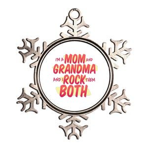 Mom And Grandma Rock Them Both Metallic Star Ornament