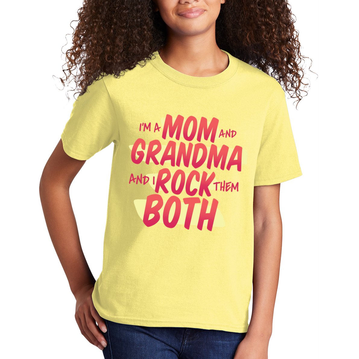 Mom And Grandma Rock Them Both Kids T-Shirt