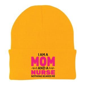 Mom and Nurse Nothing Scares Me Knit Cap Winter Beanie