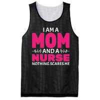 Mom and Nurse Nothing Scares Me Mesh Reversible Basketball Jersey Tank