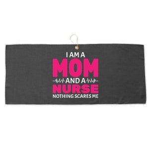 Mom and Nurse Nothing Scares Me Large Microfiber Waffle Golf Towel