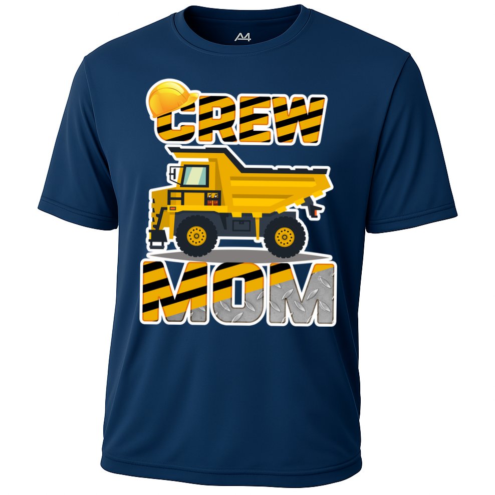 Mom Birthday Crew Construction Party Cooling Performance Crew T-Shirt
