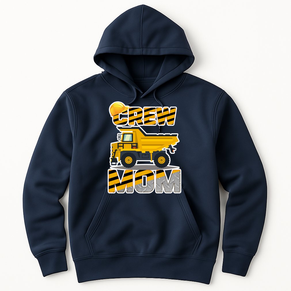 Mom Birthday Crew Construction Party Hoodie
