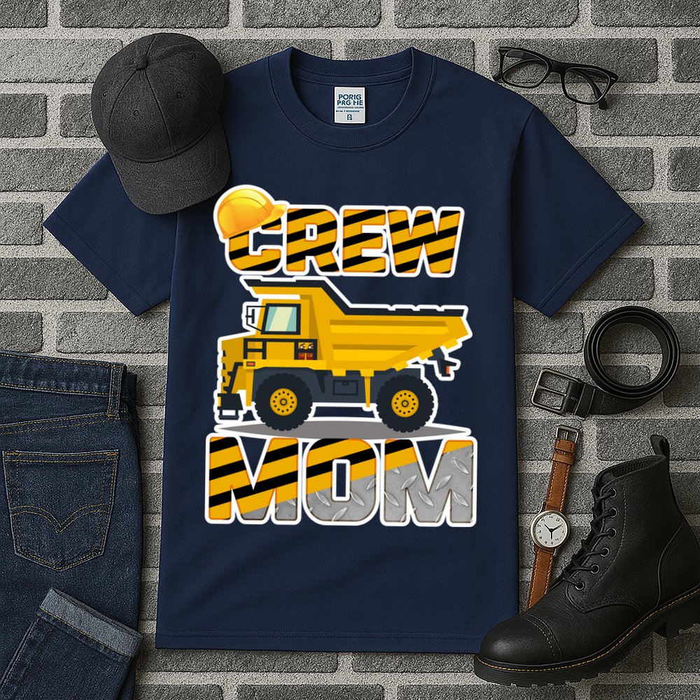 Mom Birthday Crew Construction Party Tall T-Shirt