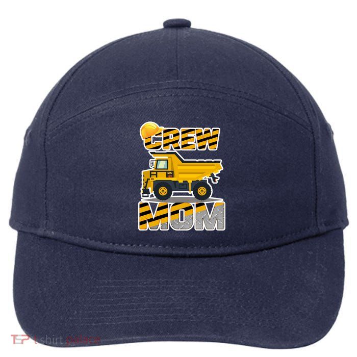Mom Birthday Crew Construction Party 7-Panel Snapback Hat