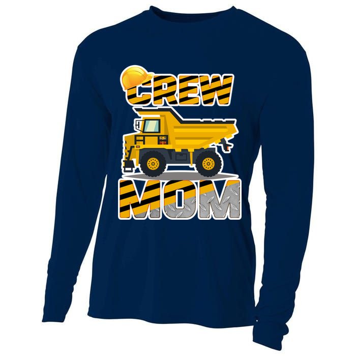 Mom Birthday Crew Construction Party Cooling Performance Long Sleeve Crew