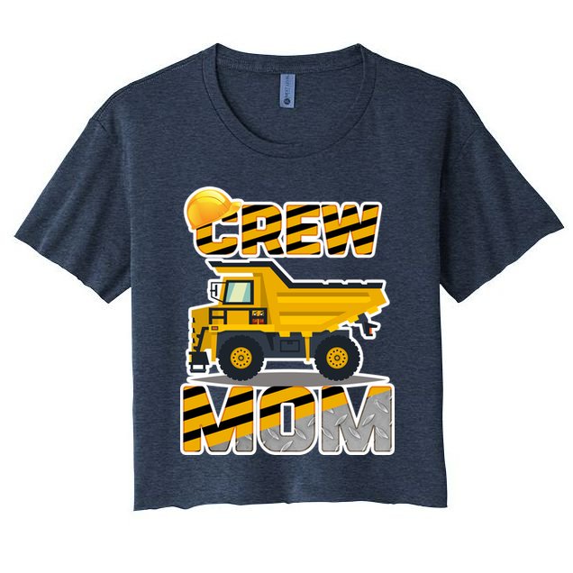 Mom Birthday Crew Construction Party Crop Top