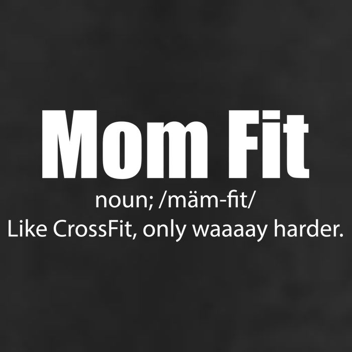 Mom Fit Like CrossFit But Waaaay Harder 7 Panel Mesh Trucker Snapback Hat