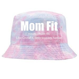 Mom Fit Like CrossFit But Waaaay Harder Tie-Dyed Bucket Hat