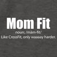 Mom Fit Like CrossFit But Waaaay Harder Vector Backpack