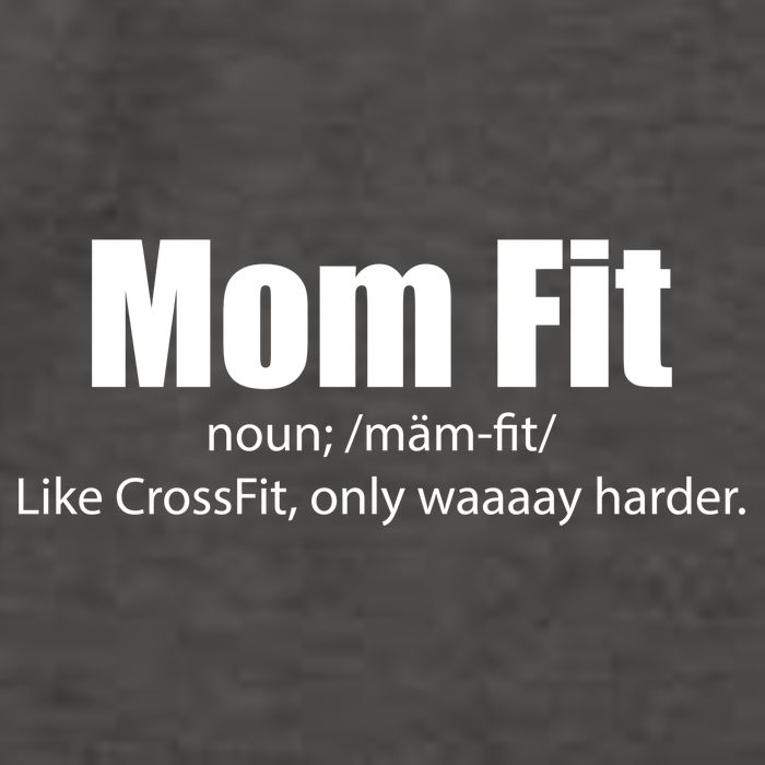 Mom Fit Like CrossFit But Waaaay Harder Vector Backpack