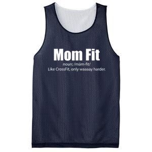 Mom Fit Like CrossFit But Waaaay Harder Mesh Reversible Basketball Jersey Tank