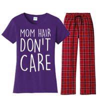 Mom Hair Don't Care Women's Flannel Pajama Set