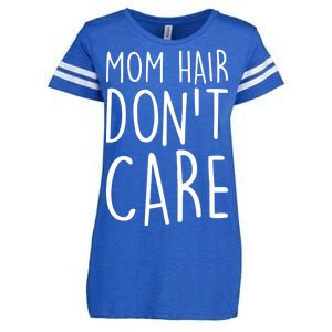 Mom Hair Don't Care Enza Ladies Jersey Football T-Shirt