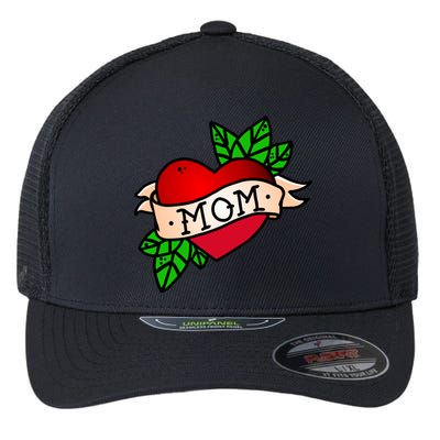 Mom Heart Tattoo Love Flexfit Unipanel Trucker Cap