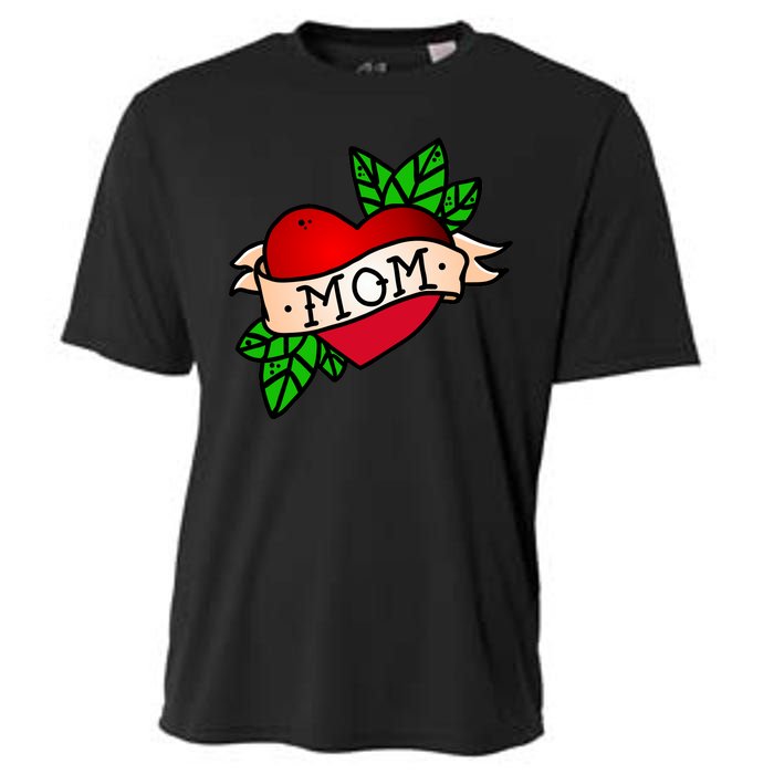 Mom Heart Tattoo Love Cooling Performance Crew T-Shirt