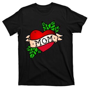 Mom Heart Tattoo Love T-Shirt