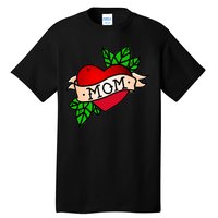 Mom Heart Tattoo Love Tall T-Shirt