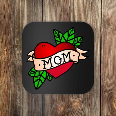 Mom Heart Tattoo Love Coaster