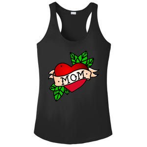 Mom Heart Tattoo Love Ladies PosiCharge Competitor Racerback Tank