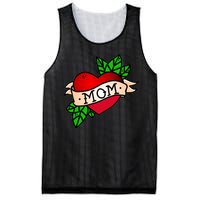 Mom Heart Tattoo Love Mesh Reversible Basketball Jersey Tank