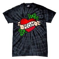 Mom Heart Tattoo Love Tie-Dye T-Shirt