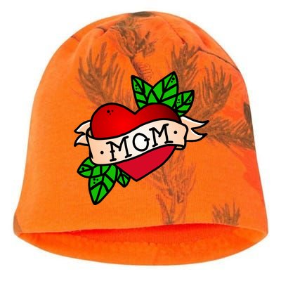 Mom Heart Tattoo Love Kati - Camo Knit Beanie