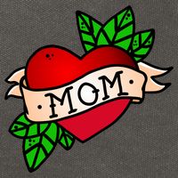 Mom Heart Tattoo Love Cotton Canvas Backpack