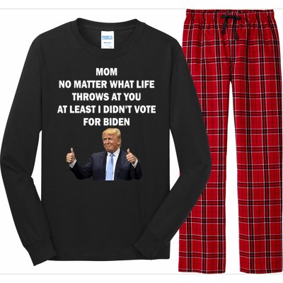 Mom Least I Didn't Vote Biden Funny Pro Republican Long Sleeve Pajama Set