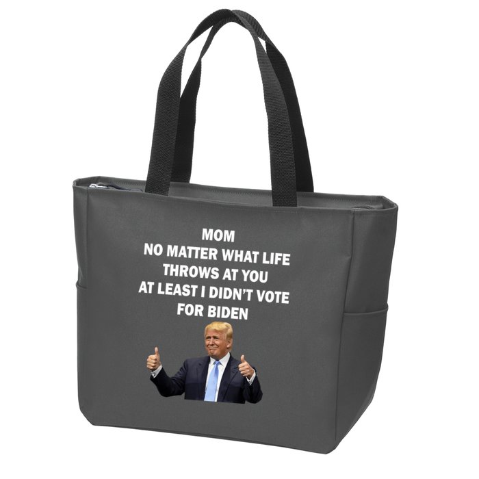 Mom Least I Didn't Vote Biden Funny Pro Republican Zip Tote Bag