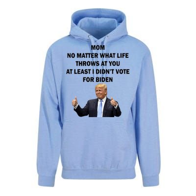 Mom Least I Didn't Vote Biden Funny Pro Republican Unisex Surf Hoodie